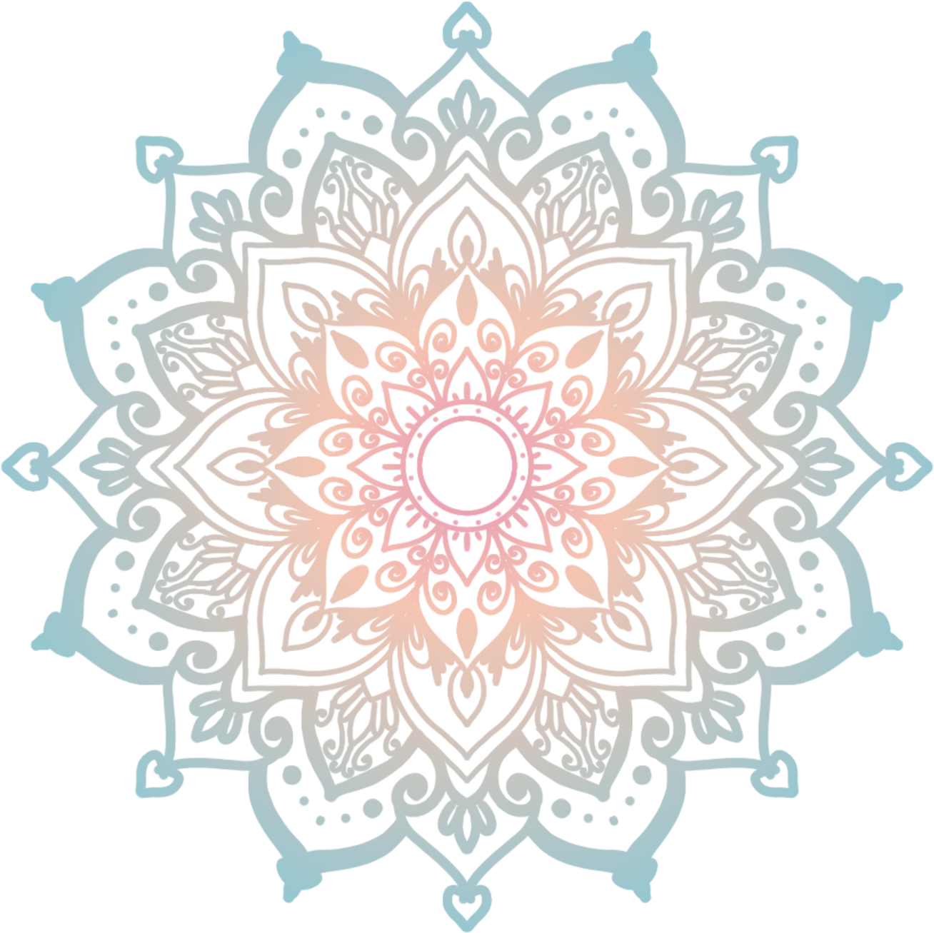 Mandala Blue Colored